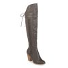 New Journee Collection Spritz Over-The-Knee Boot Grey