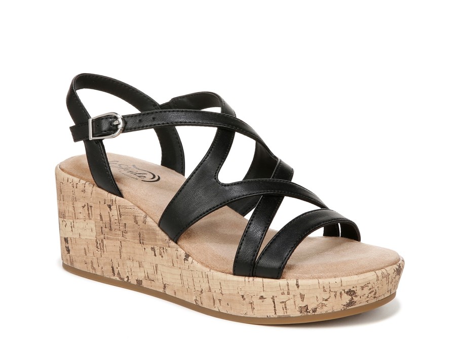 Clearance LifeStride Bailey Wedge Sandal Black