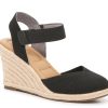 Best Kelly & Katie Banner Espadrille Wedge Sandal Black