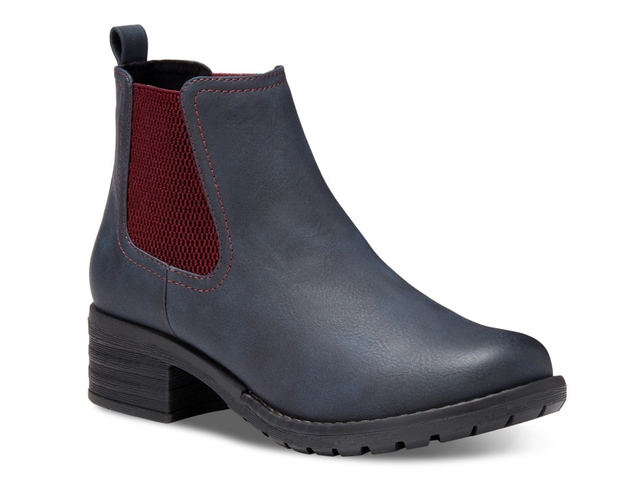 New Eastland Jasmine Chelsea Boot Navy/Burgundy