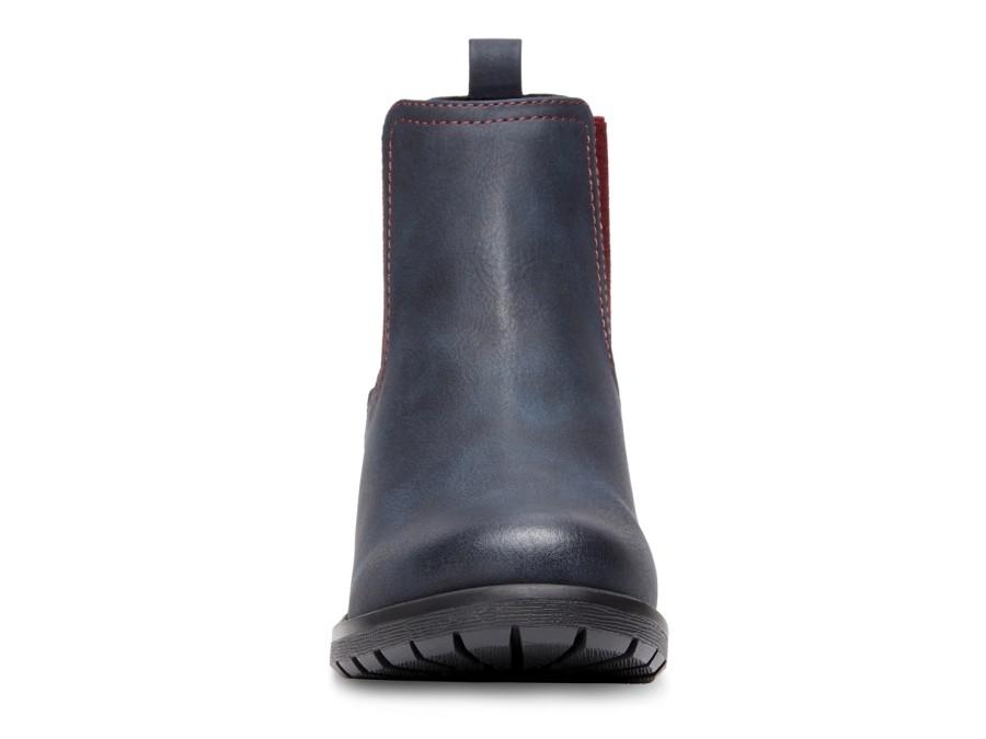 New Eastland Jasmine Chelsea Boot Navy/Burgundy