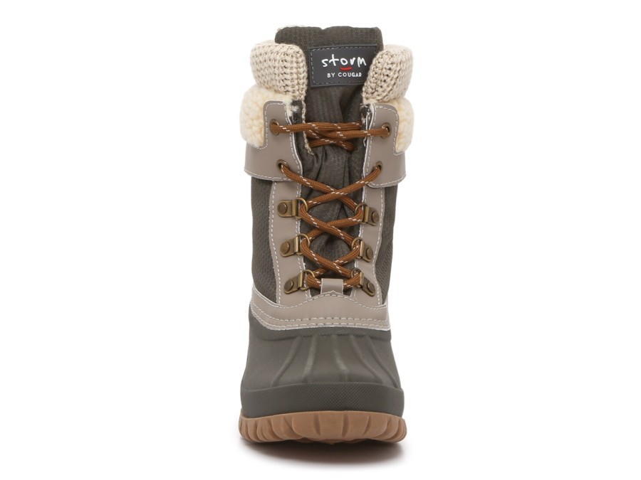 Best Storm by Cougar Creek Snow Boot Dark Green/Beige