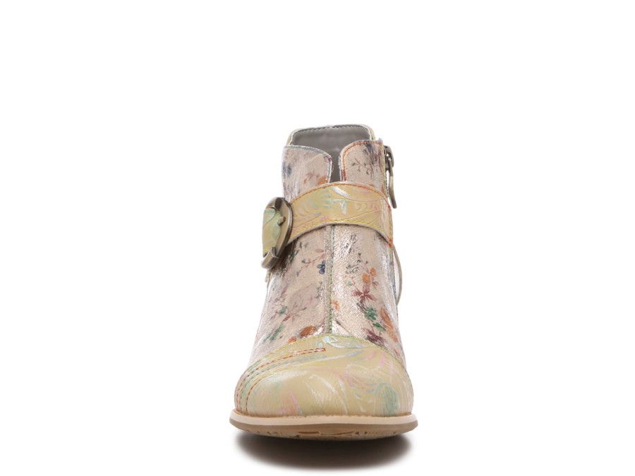 Hot L'Artiste by Spring Step Coralie Bootie Beige/Mint Green/Multicolor