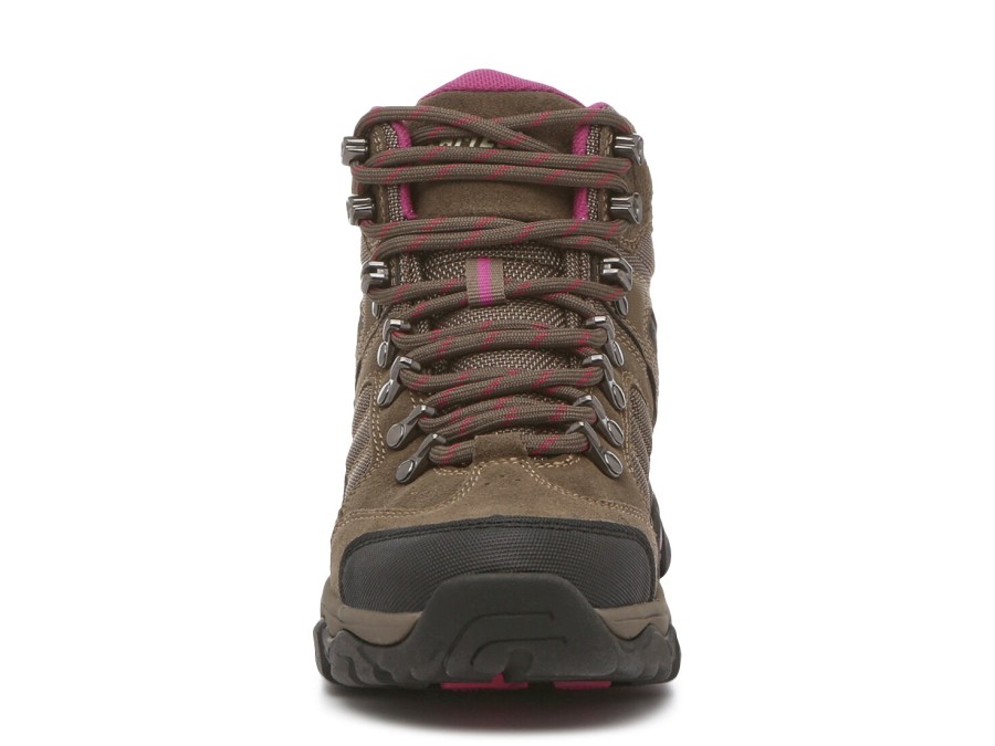 Clearance Hi-Tec Bedrock Hiking Shoe - Women'S Moss Green/Black/Magenta