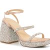 New Betsey Johnson Jany Rhinestone Platform Sandal Open Misc