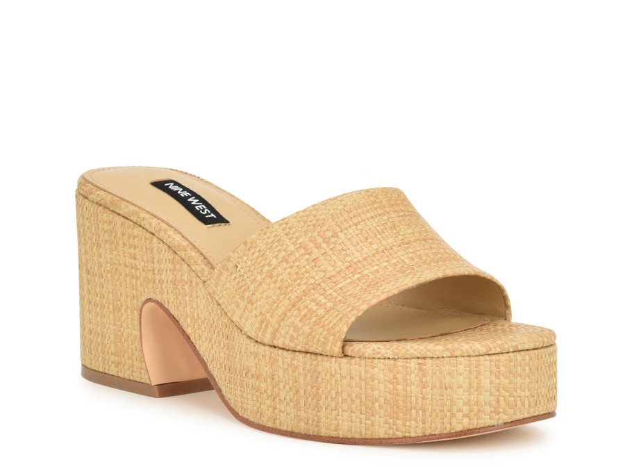 Hot Nine West Boone Platform Sandal Light Natural