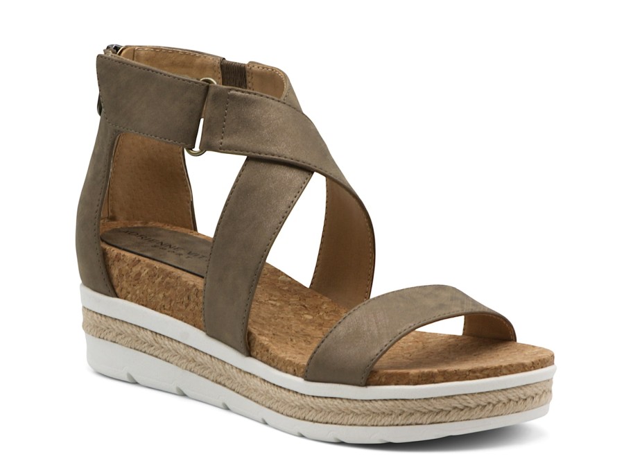 Wholesale Adrienne Vittadini Capers Wedge Sandal Bronze Metallic