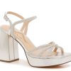 Best Nina Sevyn Platform Sandal Silver Metallic