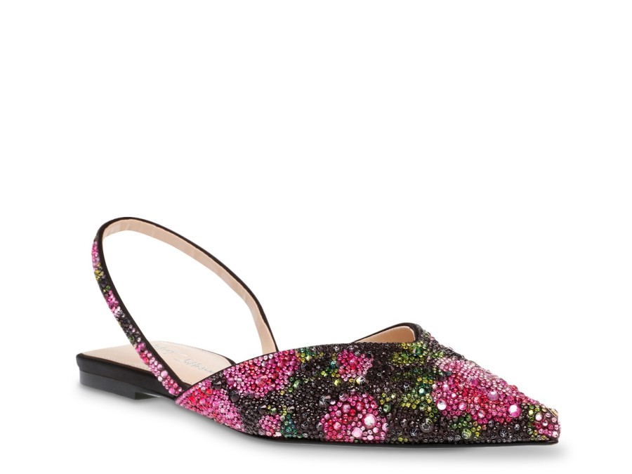 Clearance Betsey Johnson Vance Flat Black/Multicolor Floral Print