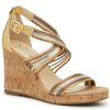 Online Jessica Simpson Elyzara Wedge Sandal Gold/Silver/Copper Combo Metallic