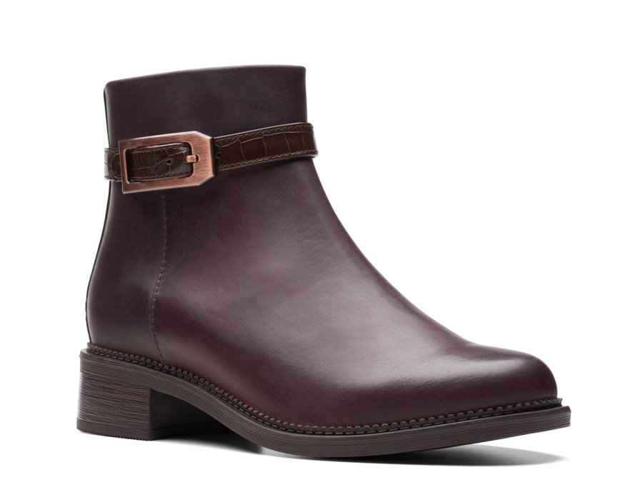 Online Clarks Maye Grace Bootie Oxblood