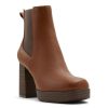 Clearance Call It Spring Tate Platform Bootie Cognac