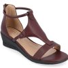 Hot Journee Collection Trayle Wedge Sandal Burgundy