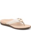 New Vionic Tide Aloe Flip Flop Gold Metallic