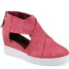 Clearance Journee Collection Seena Wedge Sneaker Pink