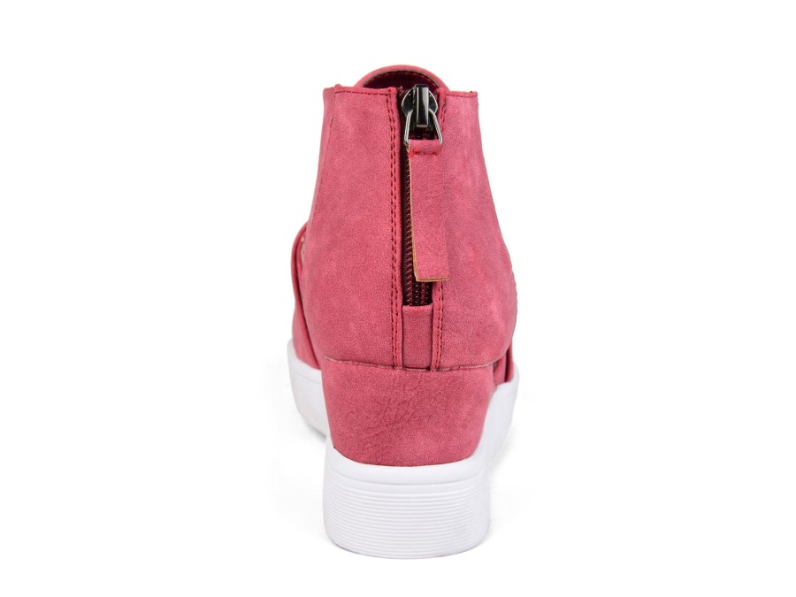 Clearance Journee Collection Seena Wedge Sneaker Pink