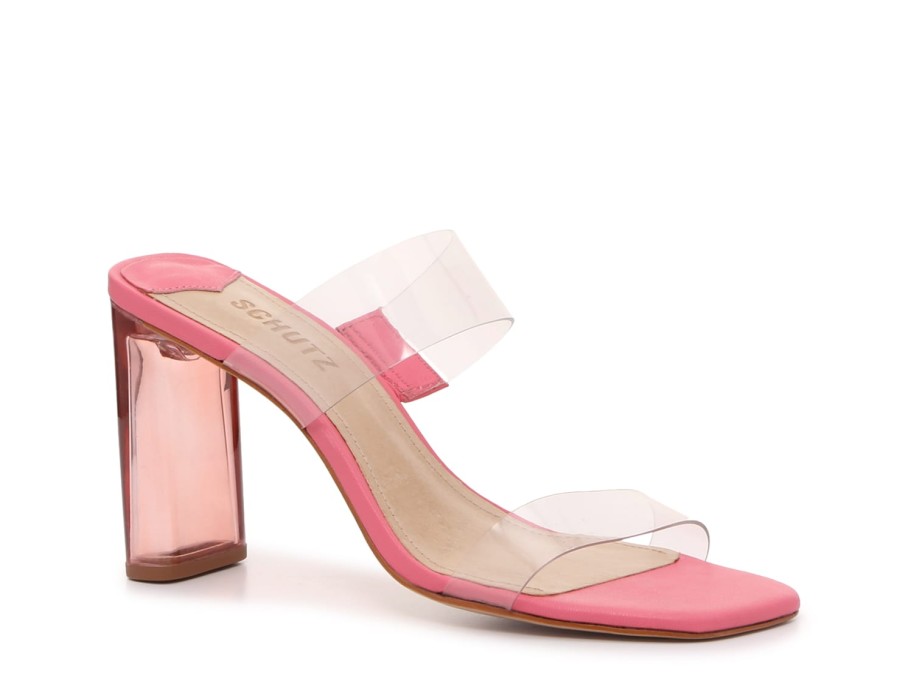 New Schutz Ariella Sandal Clear/Pink