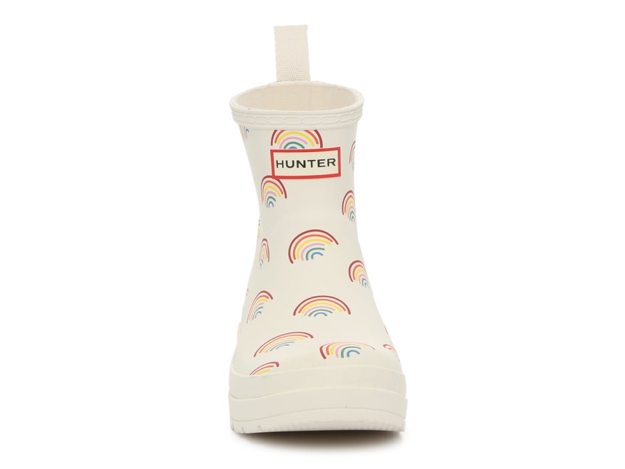 Clearance HUNTER Play Rainbow Short Rain Boot - Women'S White/Multicolor