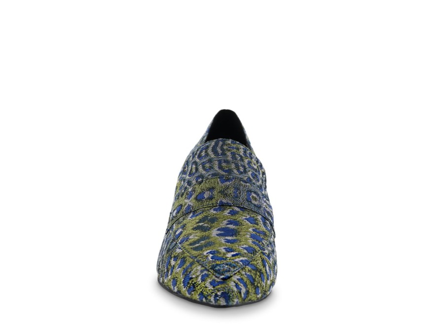 Best Bellini Brim Loafer Blue Leopard Print