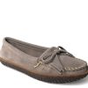 New Minnetonka Kilty Tread Slipper Grey