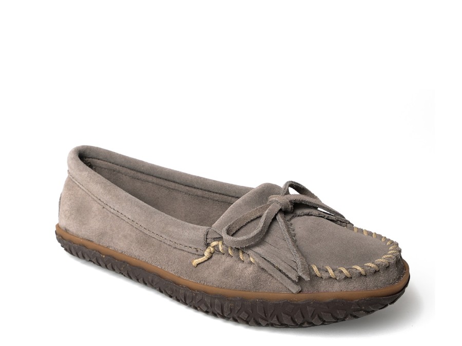 New Minnetonka Kilty Tread Slipper Grey