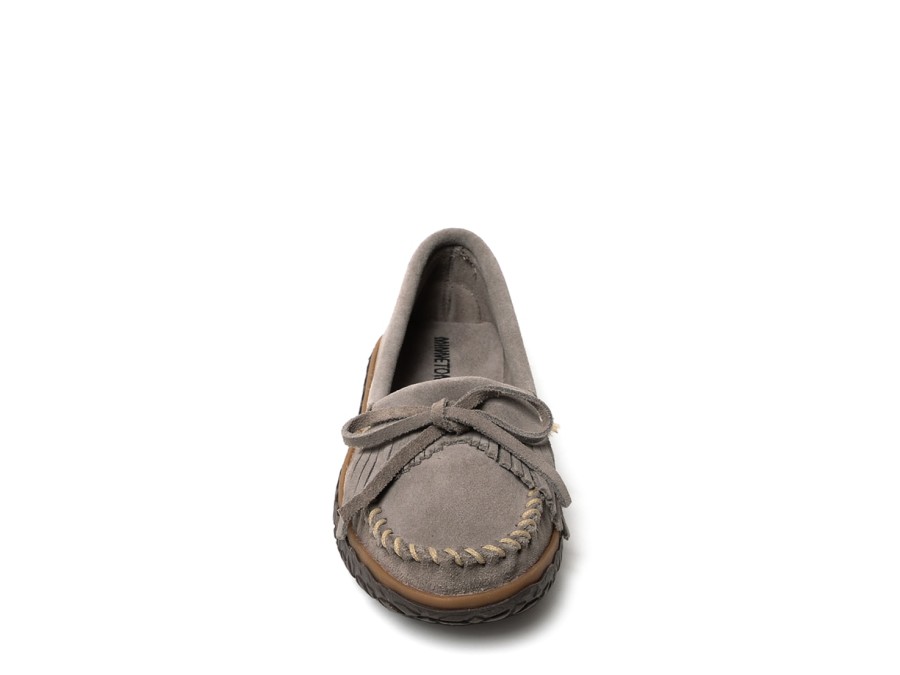 New Minnetonka Kilty Tread Slipper Grey