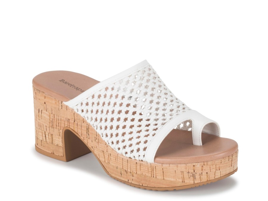 Clearance Baretraps Michaela Platform Sandal White