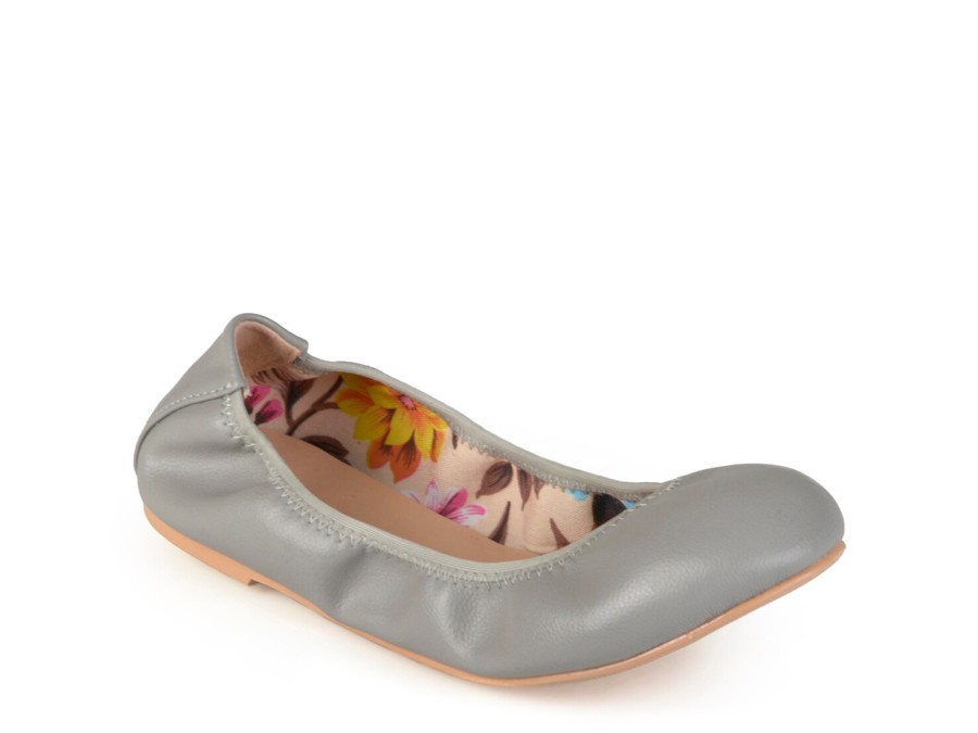 Hot Journee Collection Lindy Ballet Flat Grey