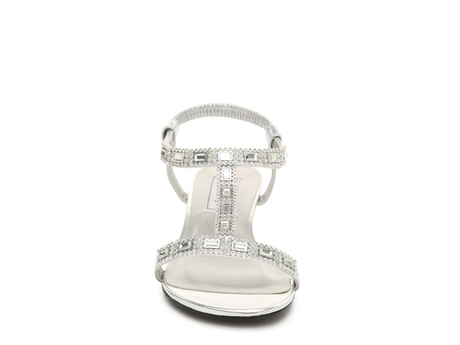 New Touch Ups by Benjamin Walk Jazz Wedge Sandal Silver Metallic