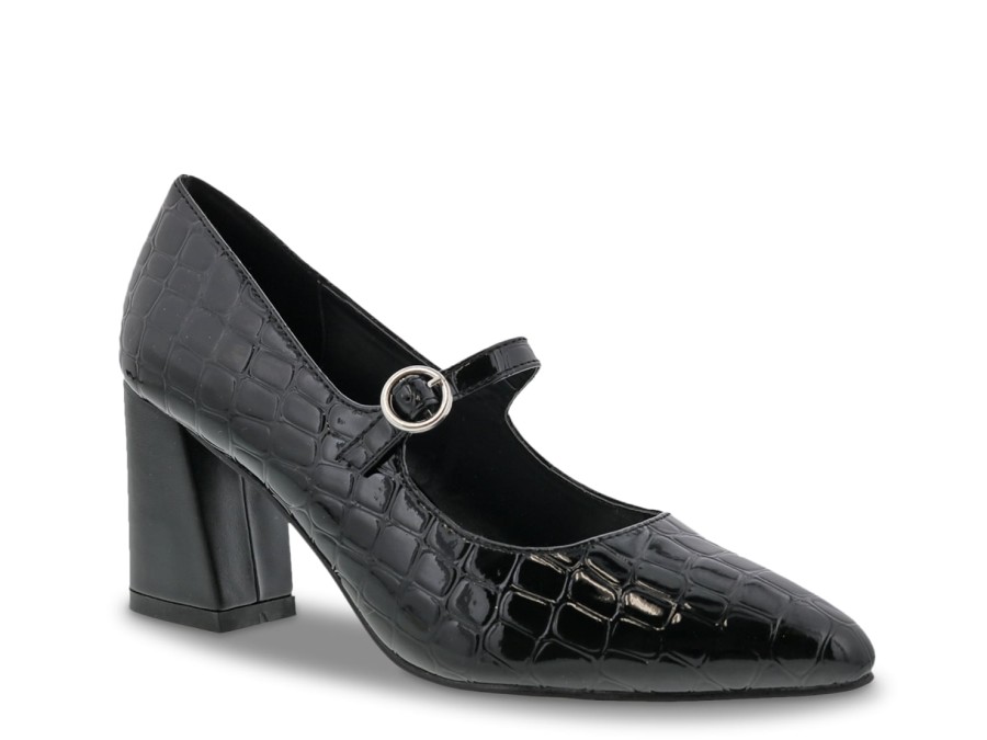 Clearance Bellini Vex Pump Black Croc Print