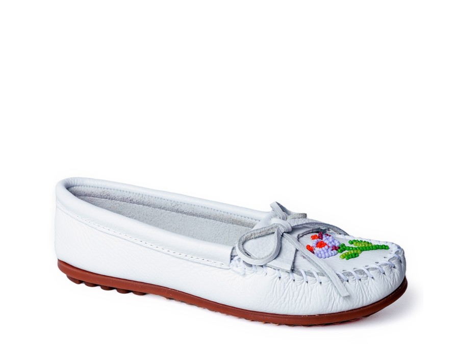 Online Minnetonka Ziigwan Waabigwan Moc Slip-On White