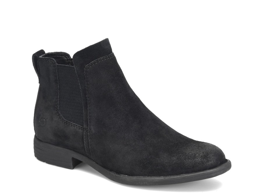 Hot Born Laney Chelsea Boot Black Suede