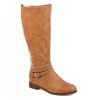 Hot Journee Collection Ivie Wide Calf Riding Boot Light Brown