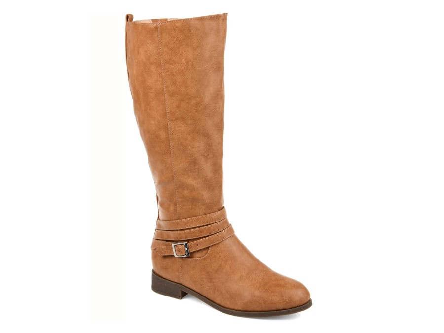 Hot Journee Collection Ivie Wide Calf Riding Boot Light Brown