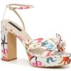 Online French Connection Hyacinth Platform Sandal White/Multicolor Starfish Print