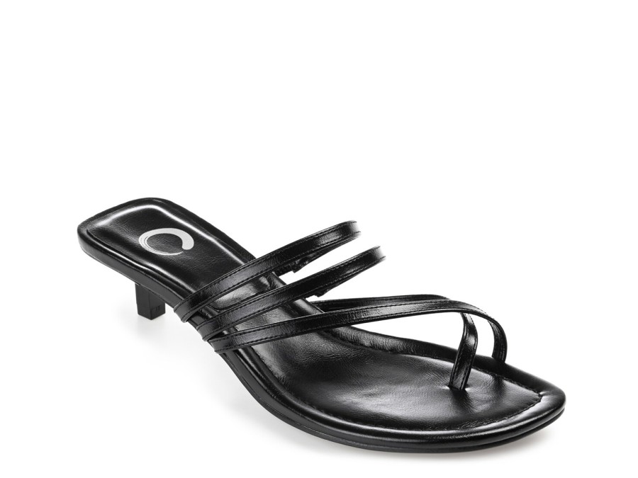 Best Journee Collection Lettie Sandal Black