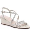 New Kelly & Katie Tahada Wedge Sandal Champagne Metallic