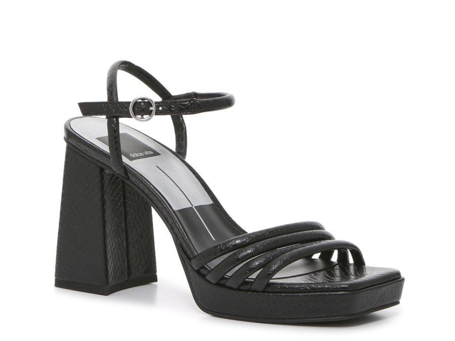 Hot Dolce Vita Avery Platform Sandal Black Snake Print