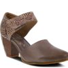 New L'Artiste by Spring Step Toolie Pump Stone Grey