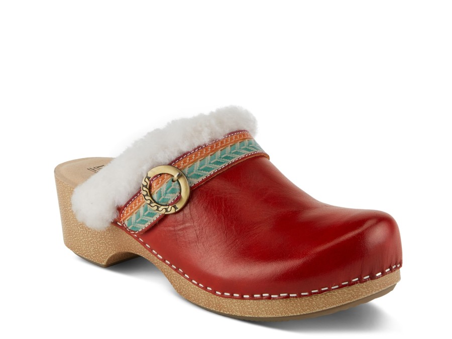 New L'Artiste by Spring Step Kush Clog Red