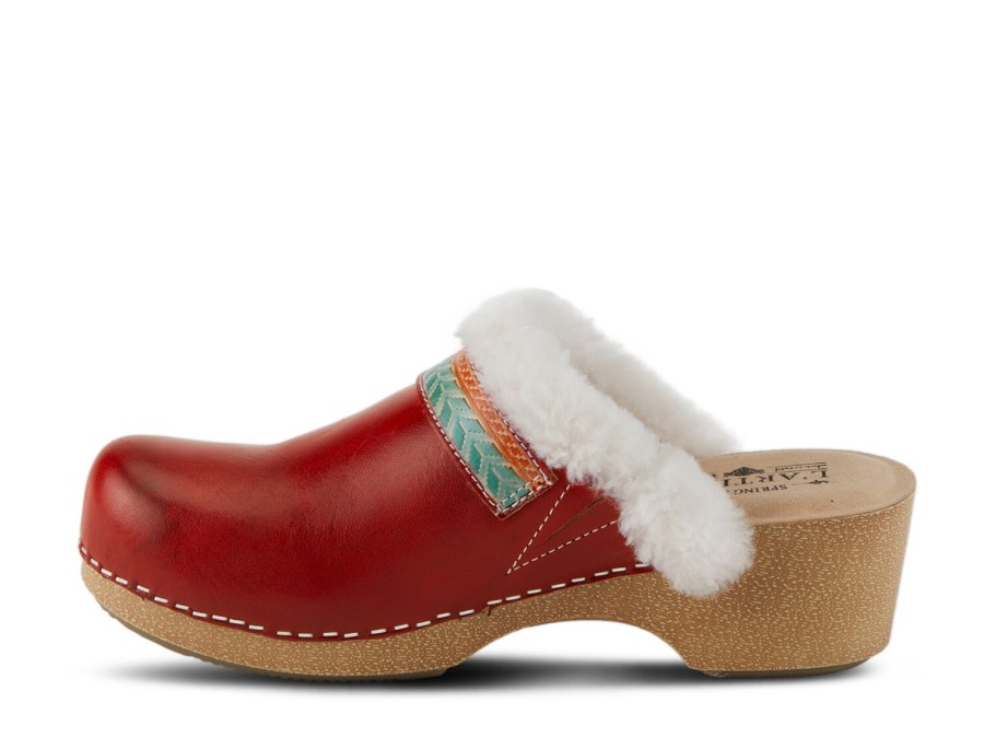 New L'Artiste by Spring Step Kush Clog Red