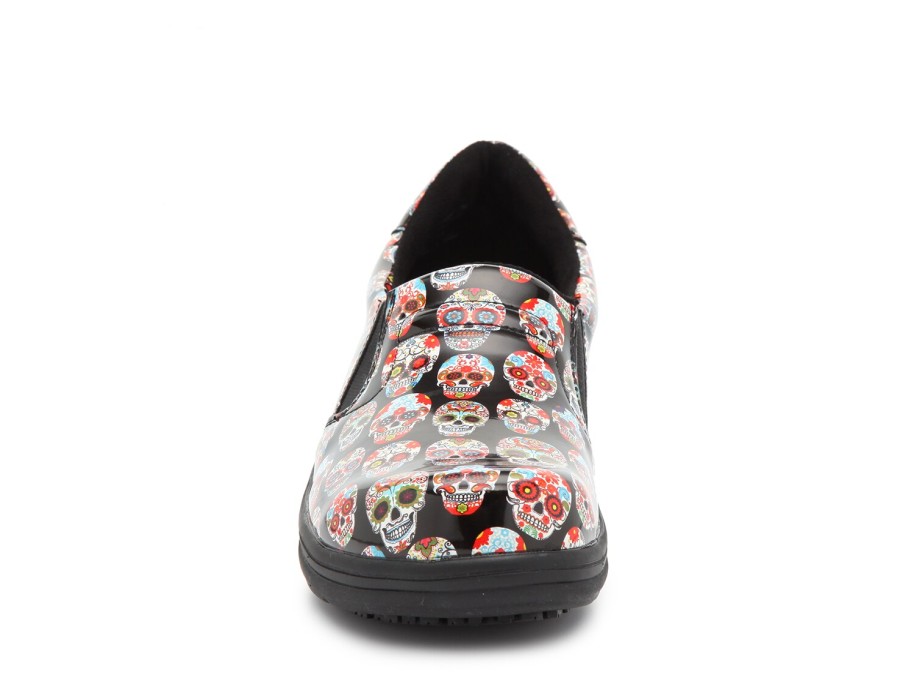 Wholesale Easy Works by Easy Street Bind Work Clog Black/Multicolor Sugar Skulls