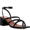 New London Rag Right Pose Sandal Black