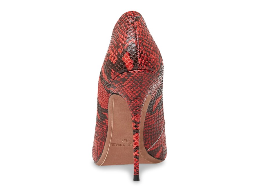 New BCBGMaxazria Nova Pump Red/Black Snake Print