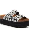 Hot Dirty Laundry Pretends Platform Sandal Black/White