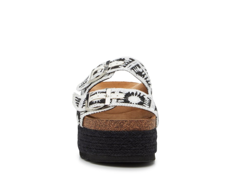 Hot Dirty Laundry Pretends Platform Sandal Black/White