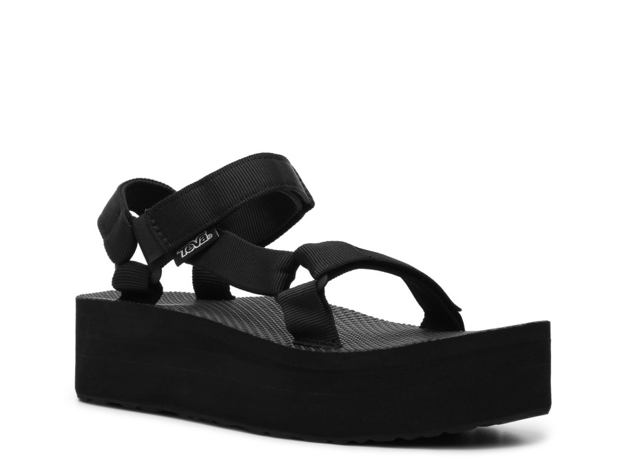 New Teva Flatform Universal Platform Sandal Black