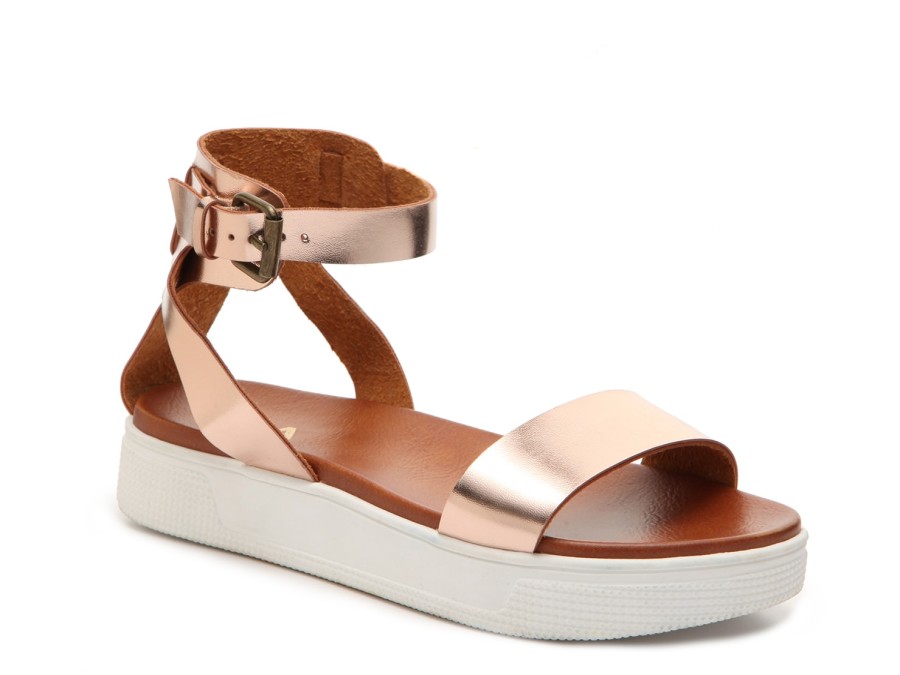 Wholesale Mia Ellen Platform Sandal Rose Gold Metallic