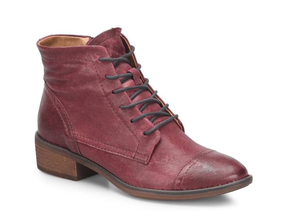 Hot Comfortiva Cordia Combat Boot Burgundy