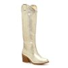 Online Dirty Laundry Upwind Cowboy Boot Gold Metallic